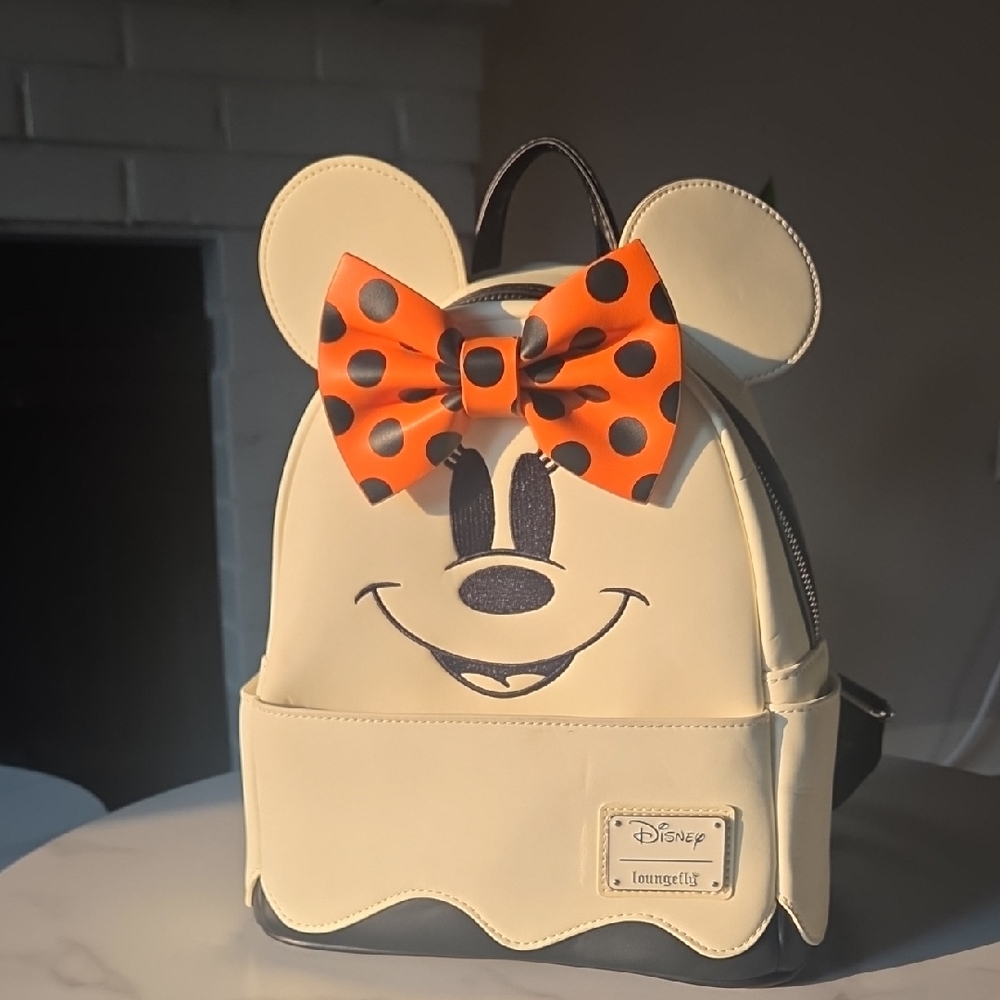 Loungefly Disney Ghost Minnie Glow-in-the-Dark Mini Backpack